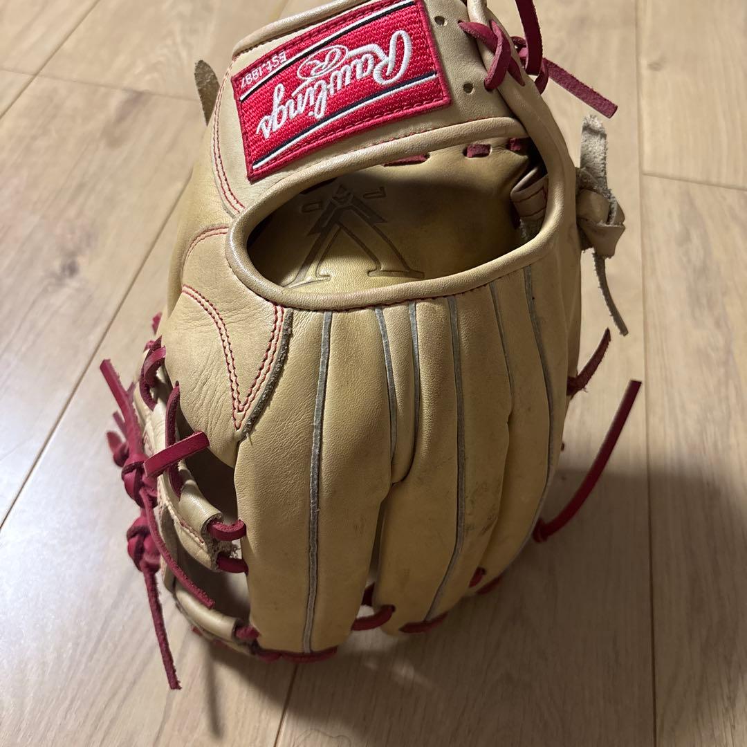 Rawlings 軟式グローブ V ベージュ/赤