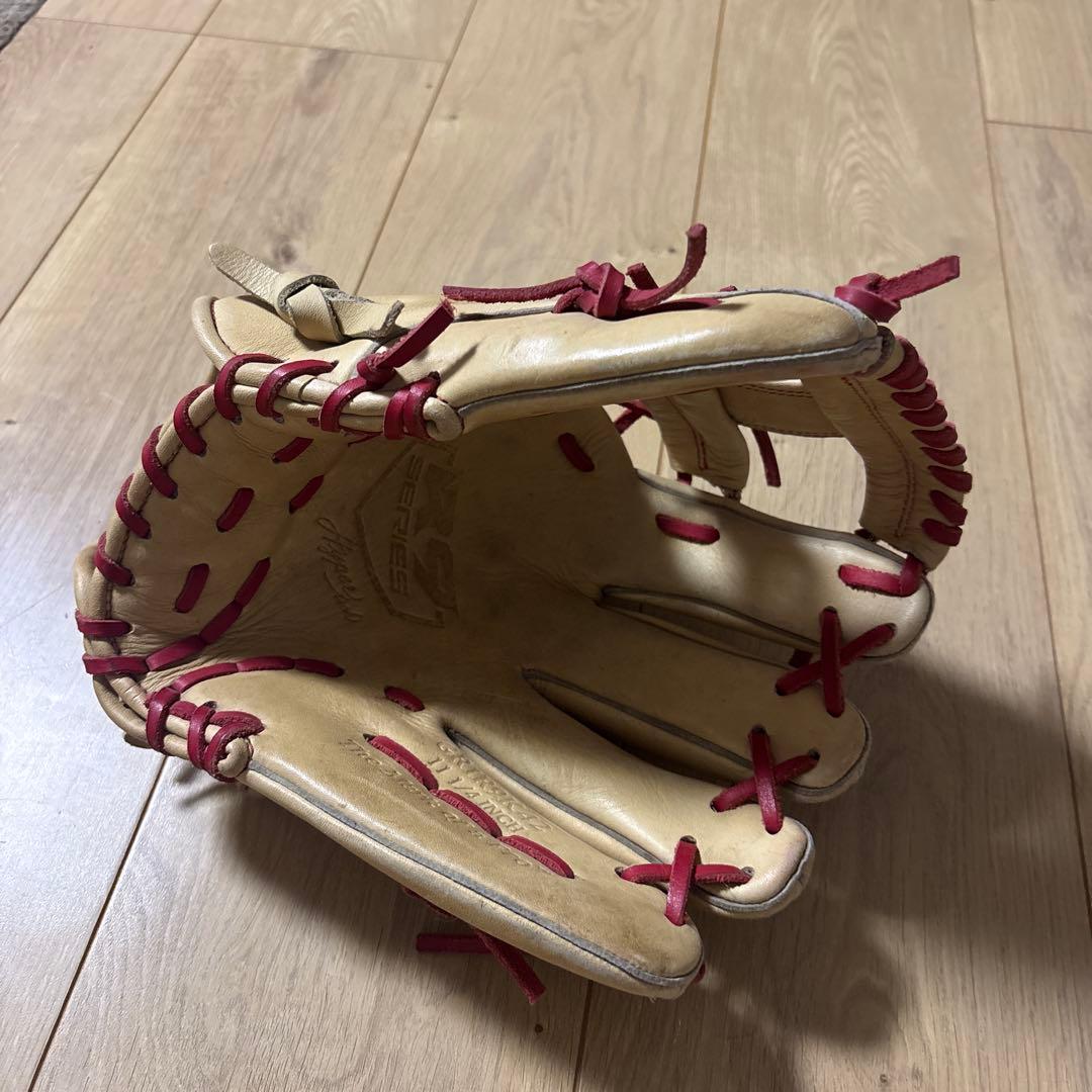 Rawlings 軟式グローブ V ベージュ/赤