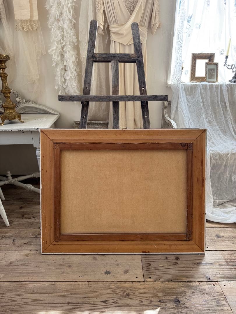 1900s フランス　油絵　　ポピー　静物画