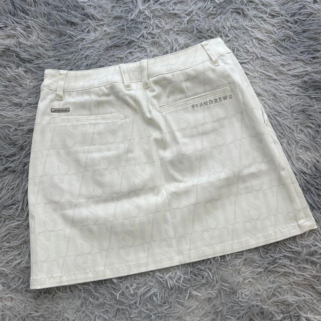 新品　セントアンドリュース　スカート　ストレッチ　秋冬　オフホワイト　Mサイズ