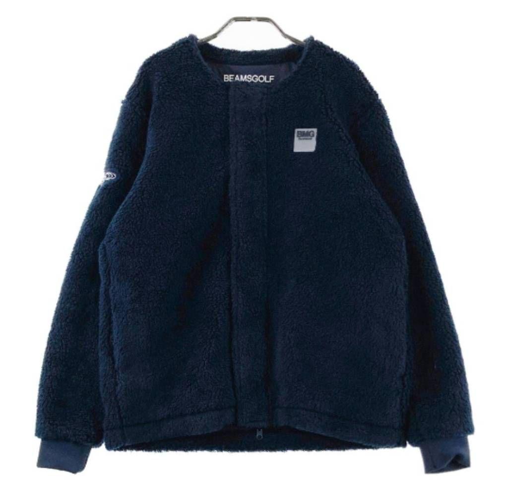 極美品■BEAMS GOLF ビームスゴルフ リバーシブル ボア ジャケット■Ｌ