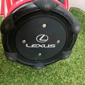 【限定品】LEXUS キャディバッグ ロゴ フード付き 6分割 レッド 高級感