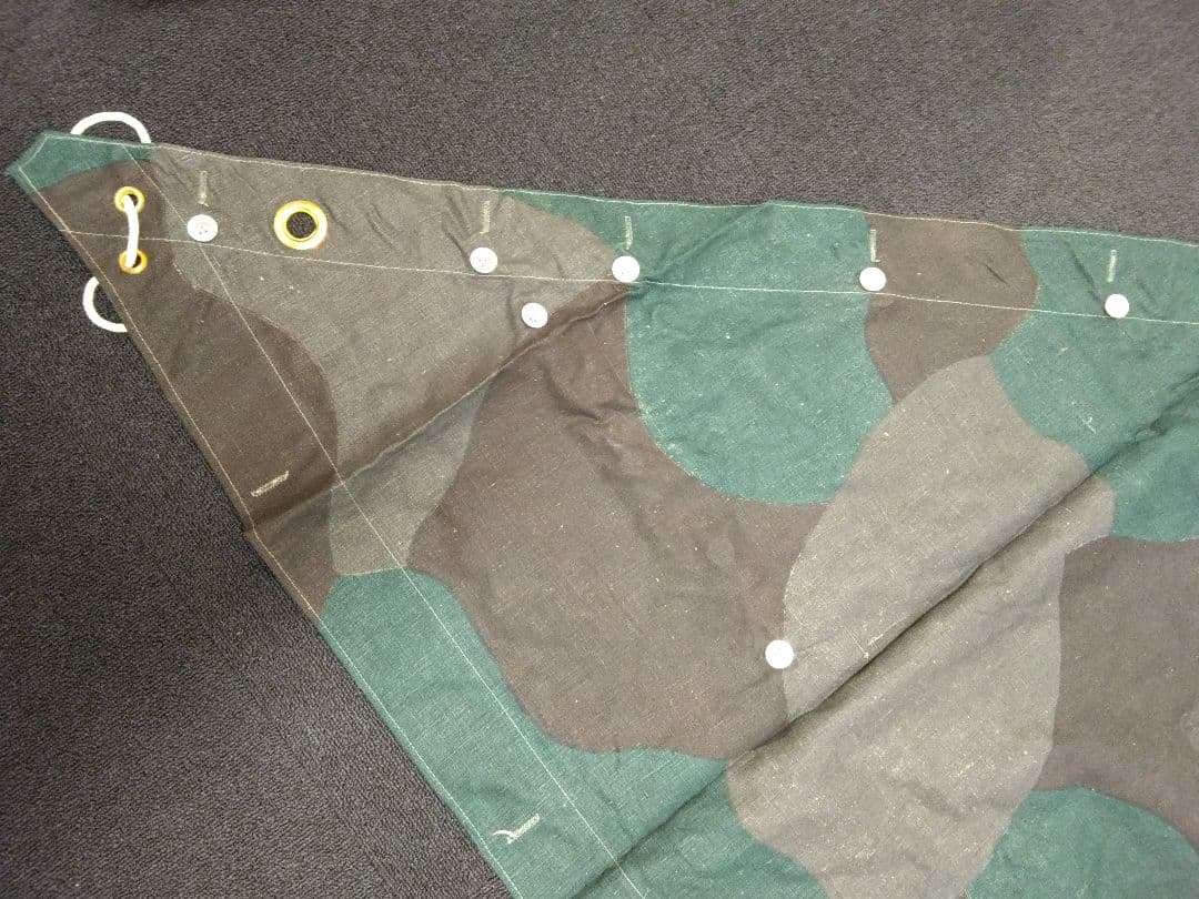 デッドストック スウェーデン軍 テントシート 4枚 リネン 軍幕
