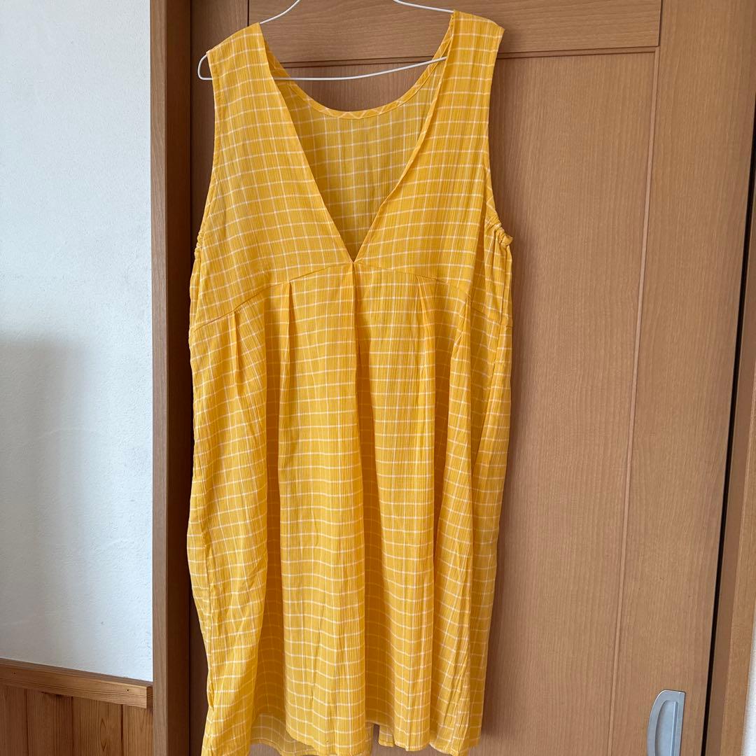 【新品未使用】栗原はるみ エプロン 黄色 タグ付き