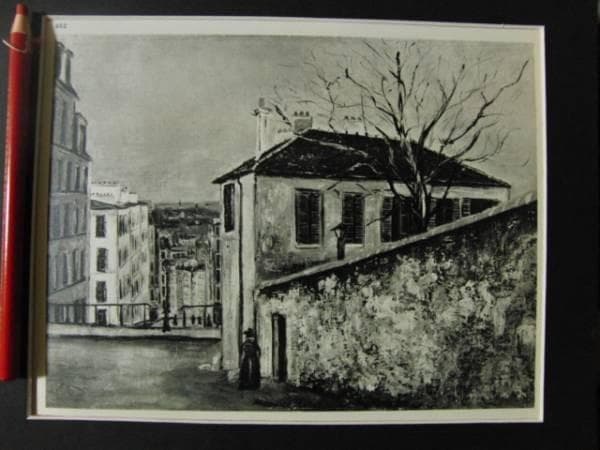 ユトリロ、希少・画版、版上サイン入、額付、Nｏ652、絵画