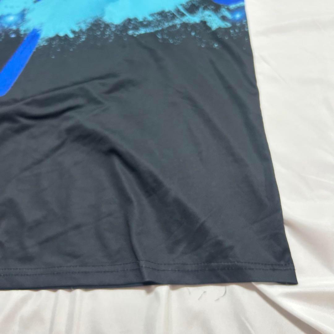 ルーズフィット半袖Tシャツ 波模様　スポーツウェア ユニセックス　a2457