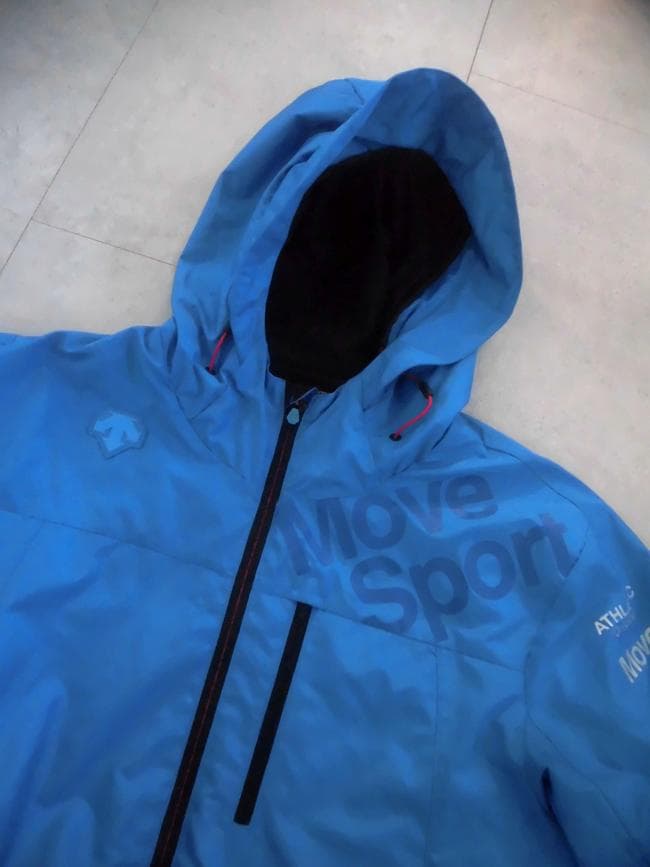美品 デサント EKS+THERMO セットアップ L 上下セット メンズ 青