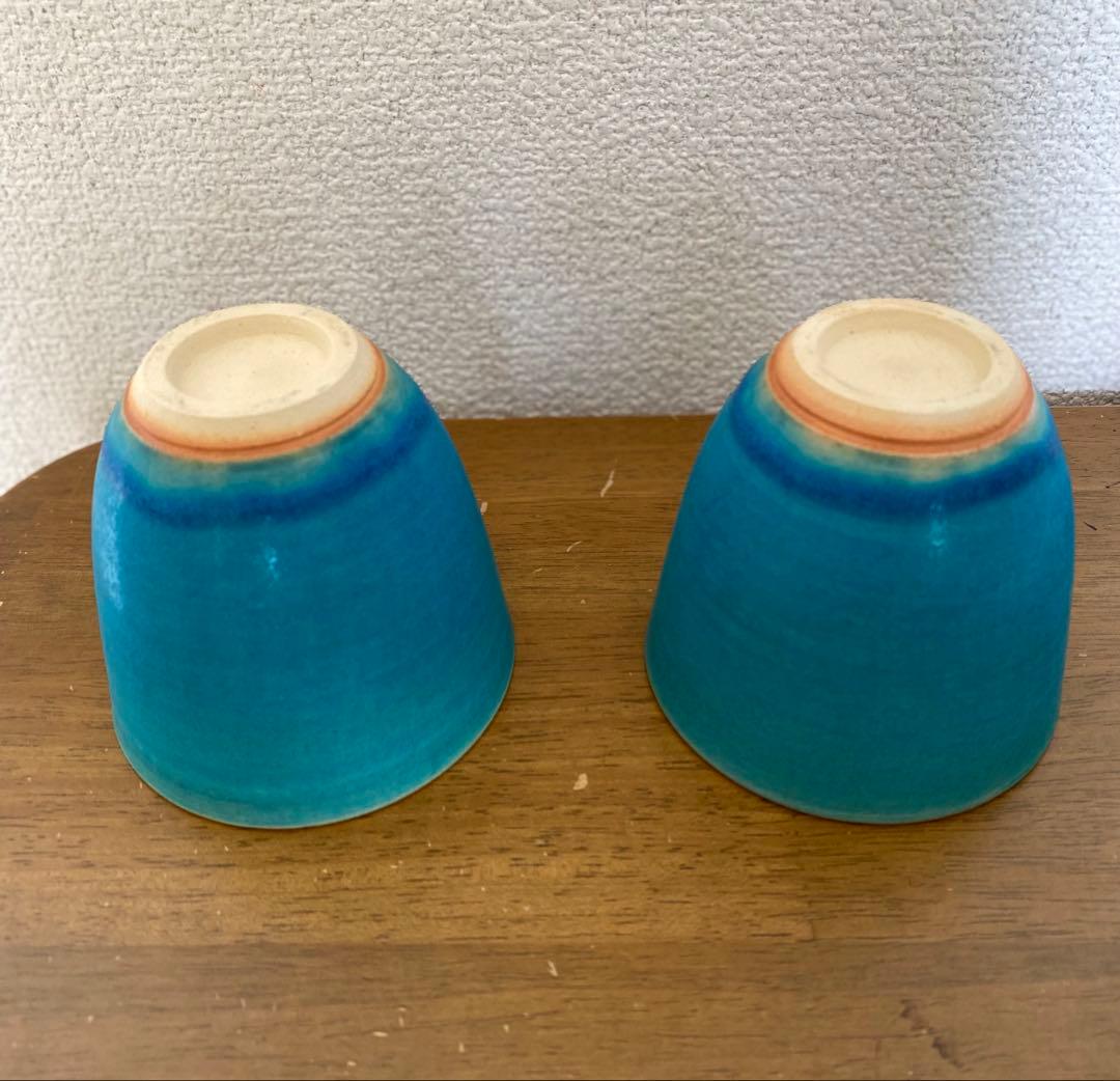 大嶺工房　やちむん　ペルシャブルー　カップ　2個セット