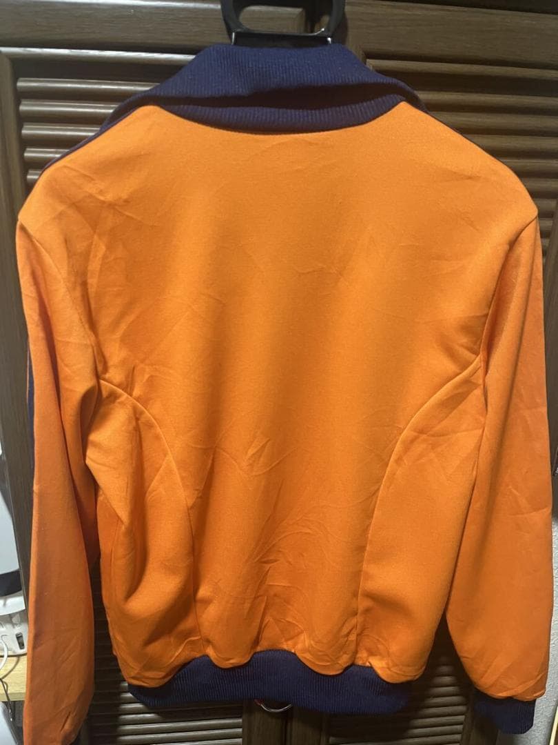 70s 80s adidas ジャージ オレンジｘネイビー トレフォイル