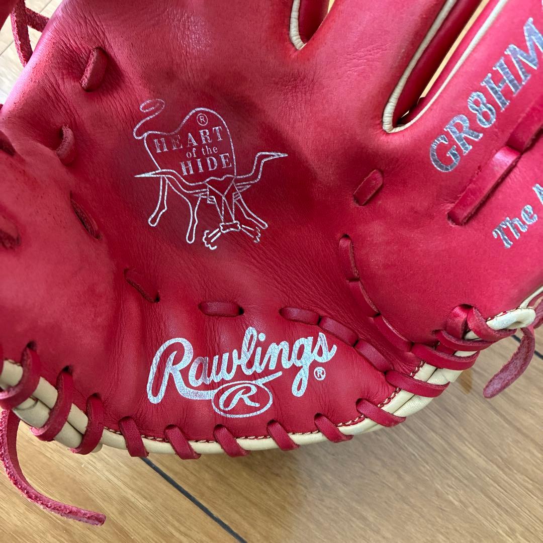 Rawlings 軟式グローブ レッド　右投げ用のオールラウンド　大人サイズ