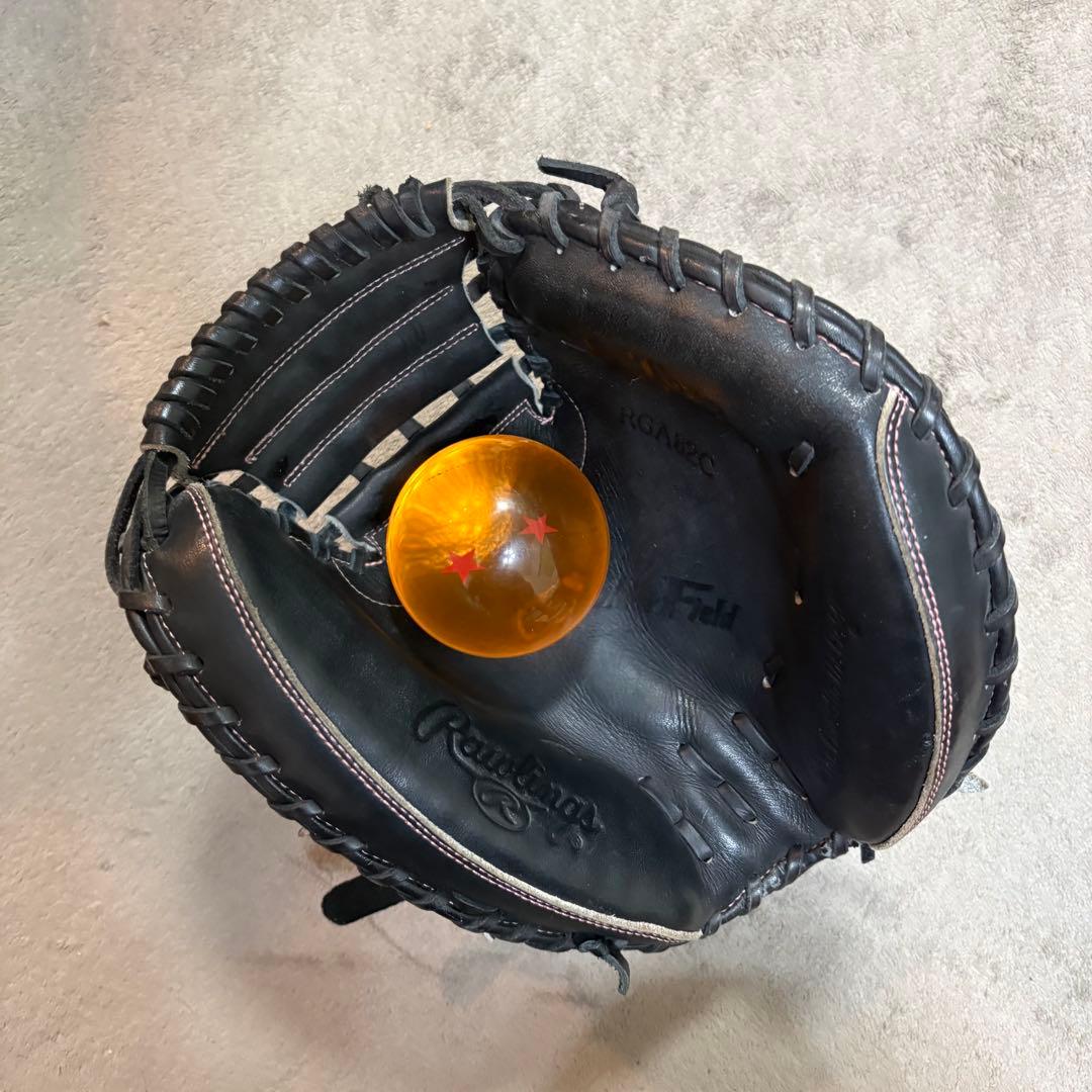 【良型】Rawlings キャッチャーミット 軟式 ローリングス ブラック 野球