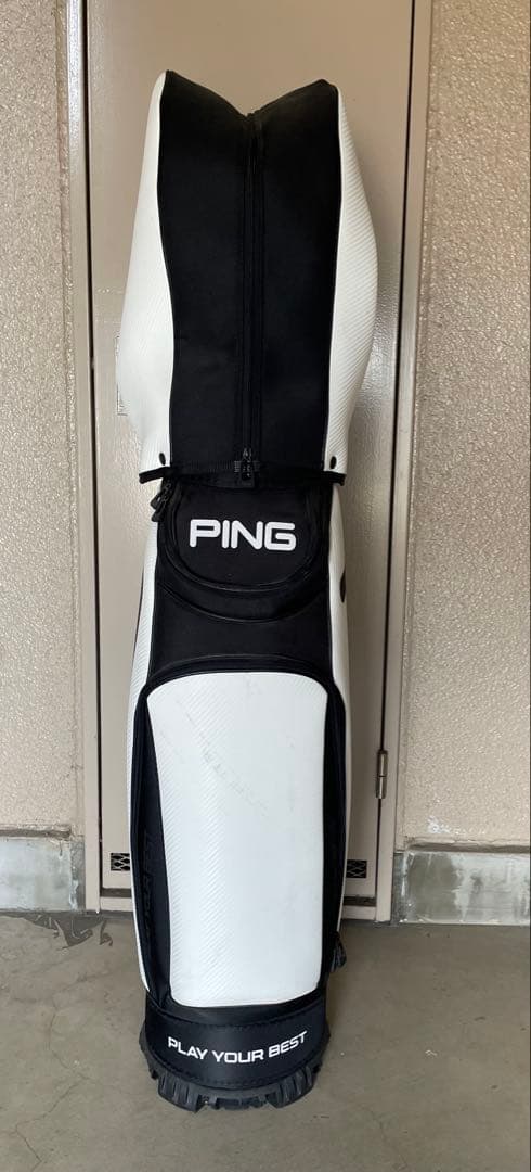 PING キャディバッグ ホワイト ブラック