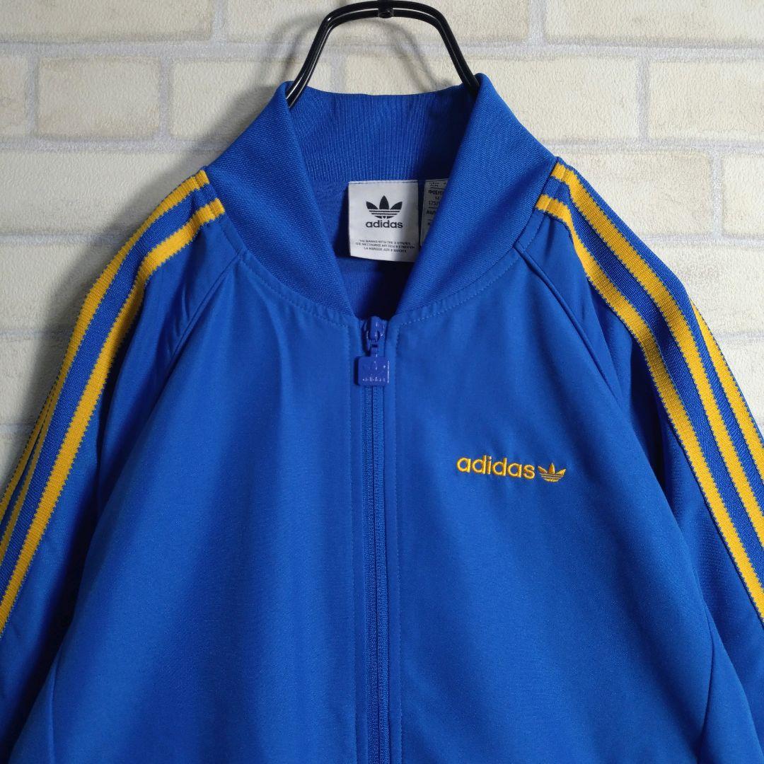 アディダス★美品 SST スーパースター セットアップ ジャージ 上下 青 L