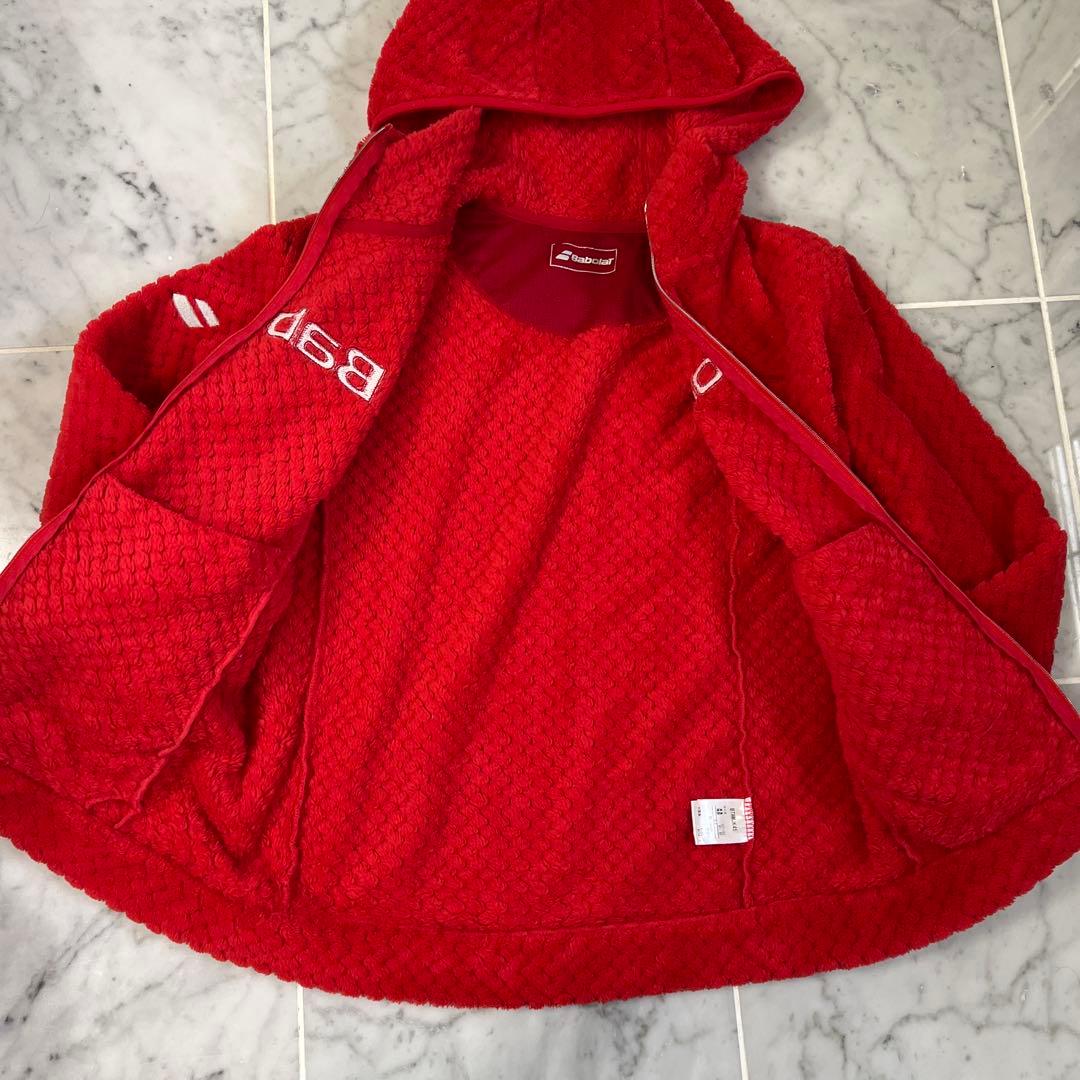 Babolatフリースジャケット レッドテニスM