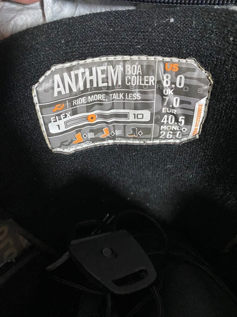ANTHEMアンセム ダイヤル 装着 スノボブーツ
