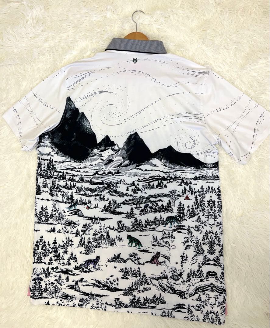 超美品　グレイソン　ポロシャツ　ゴルフ　ウェア　XL オオカミ　101