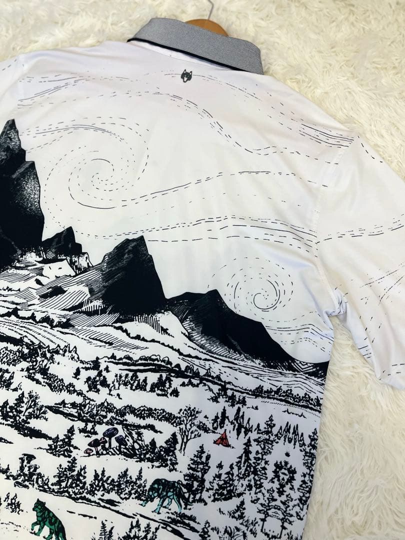 超美品　グレイソン　ポロシャツ　ゴルフ　ウェア　XL オオカミ　101