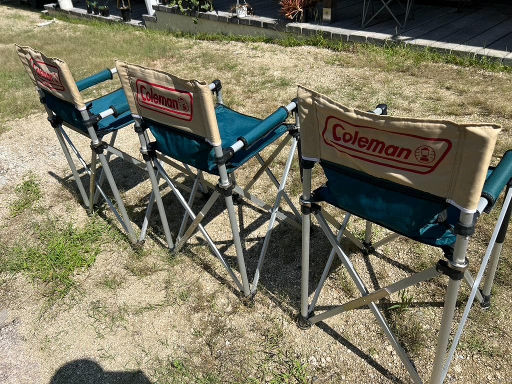 タ*ミ様 Coleman　キッズスリムキャプテンチェア　(グリーン/ベージュ)