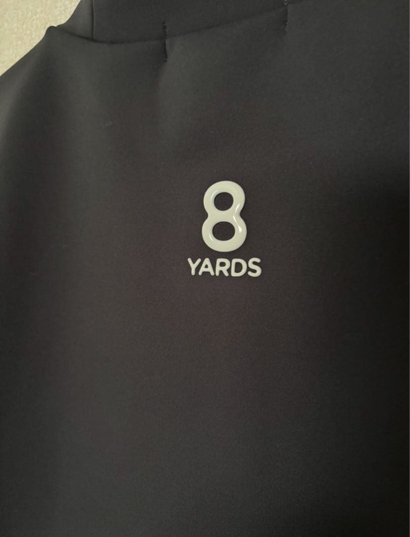 【超美品】8YARDS ♪黒 M モックネック ゴルフシャツ