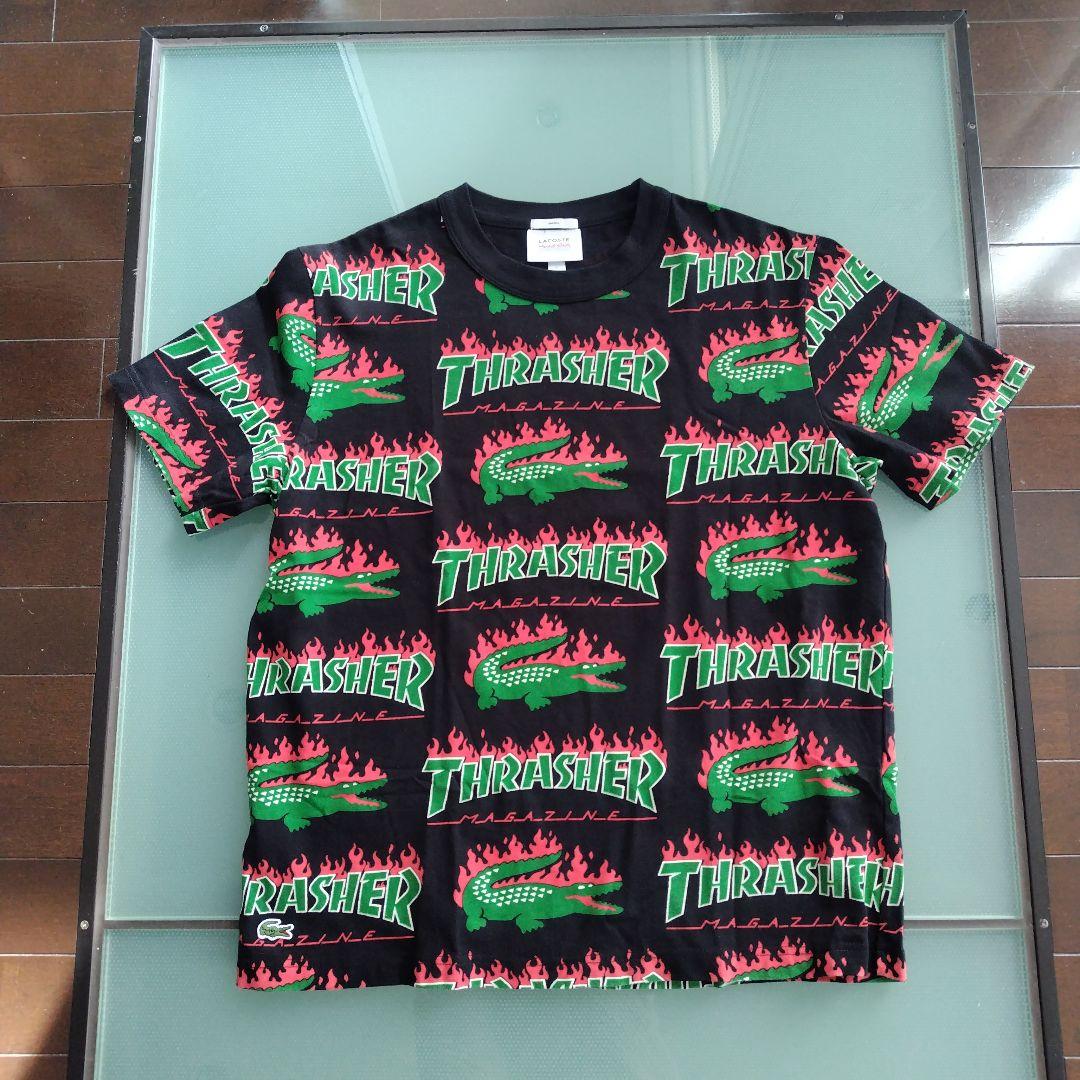 【新品未使用】THRASHER x Lacoste コラボTシャツ S ブラック