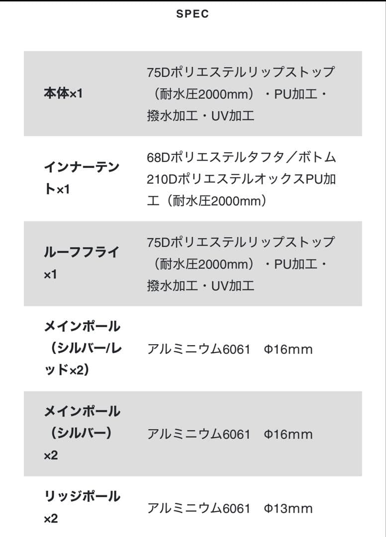 【グランドシート付】クアトロアーチ2ルーム+RF