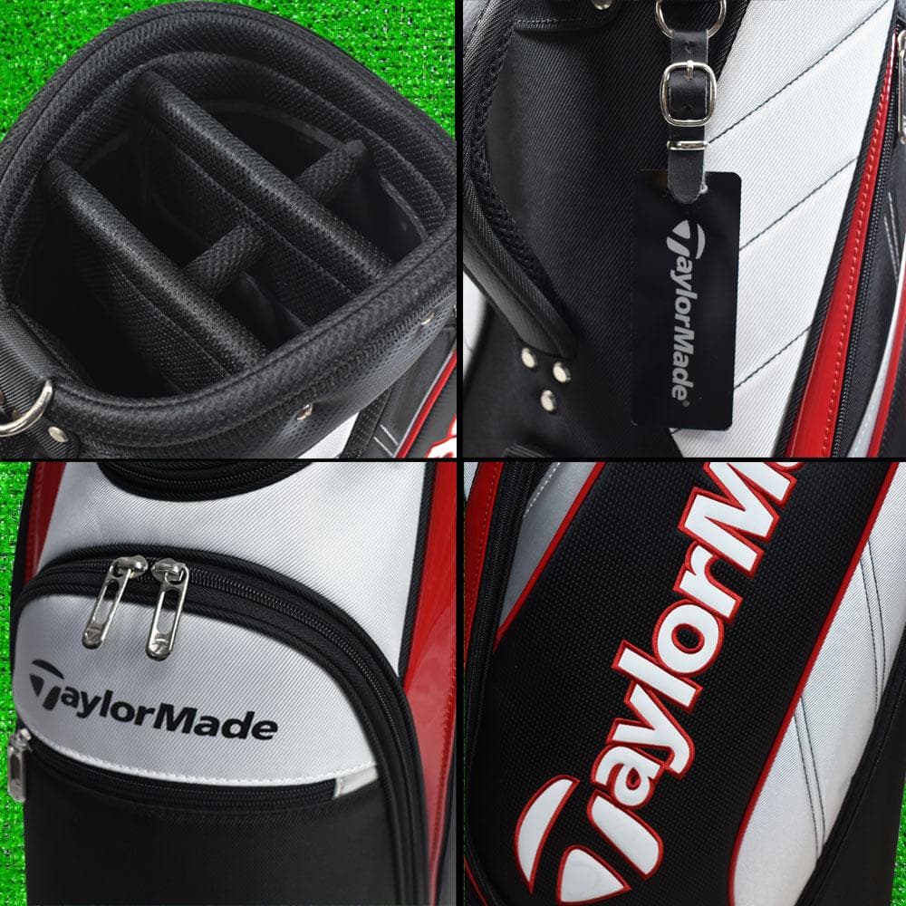TaylorMade/テーラーメイド ゴルフ キャディバッグ【黒/白/赤】新品！