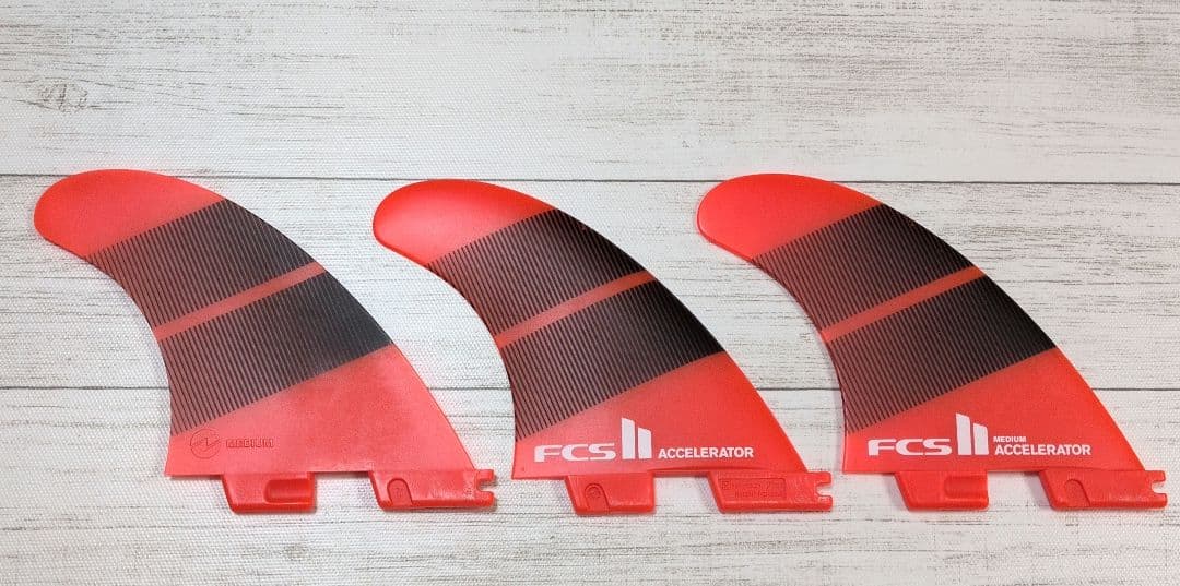 フィン　FCS II ACCELERATOR SMALL オレンジ 3枚セット