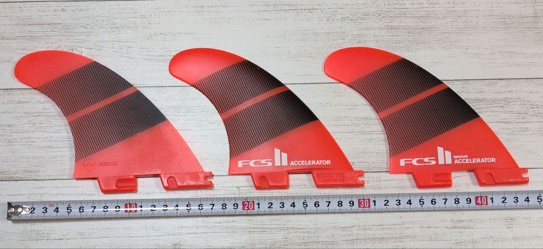 フィン　FCS II ACCELERATOR SMALL オレンジ 3枚セット