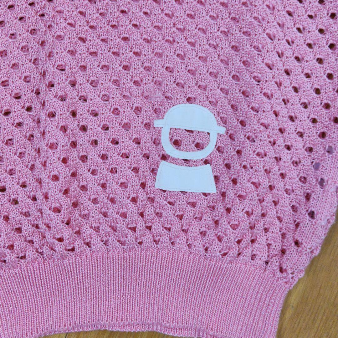 ピッコーネクラブ　ピンクメッシュVネックベスト