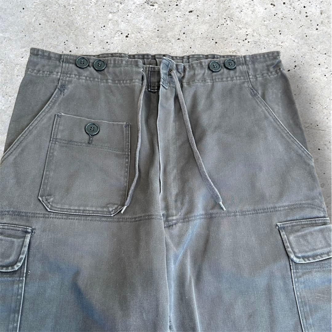 デンマーク軍 M71 ダブルニー カーゴパンツ 前期 メンズ L 古着 グレー