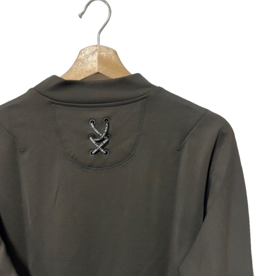 ラッセルノ ゴルフ フロント ビッグ ロゴ LS モックネック ブラック XL
