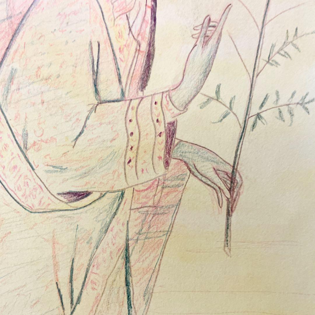 鉛筆画　シモーネ・マルティーニのエンジェルの模写
