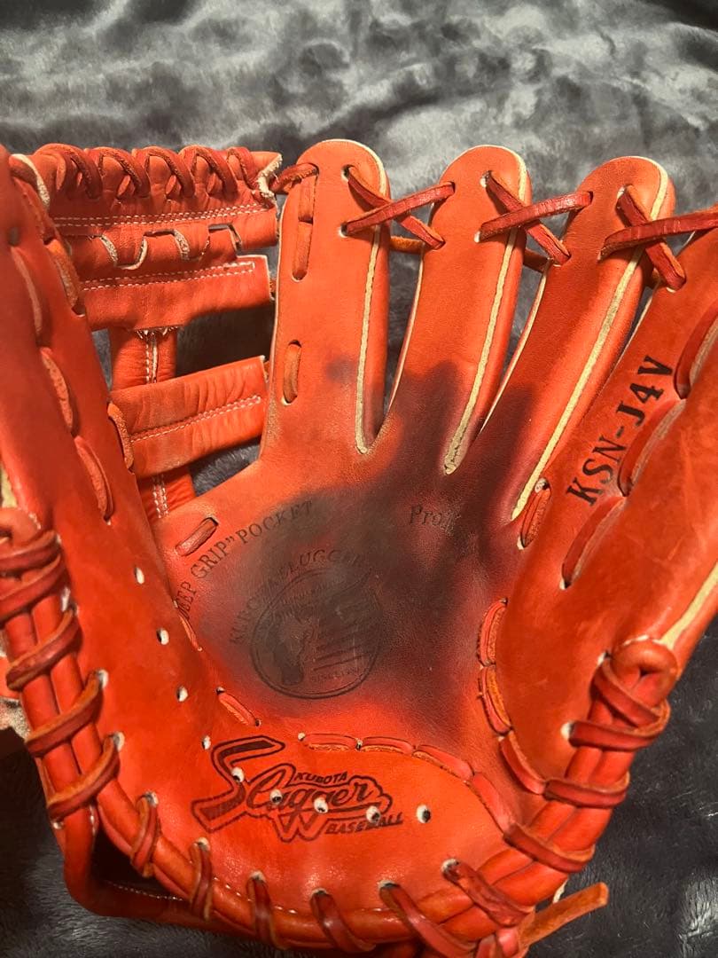 人気モデル‼️Slugger KSN-14V 少年軟式グローブ オレンジ