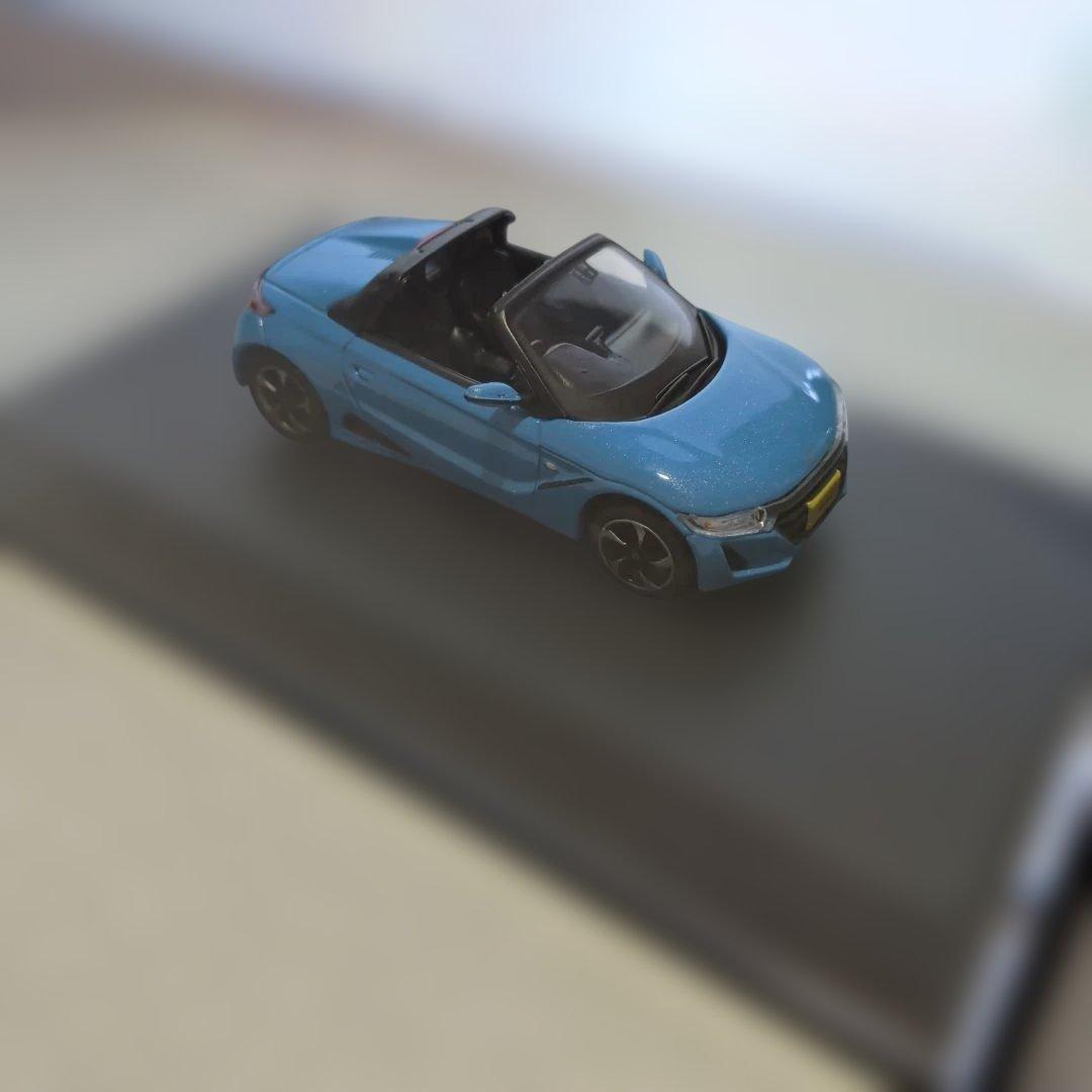 S660 ミニカー 青 1/64 スケール ケース付き［ホンダコムテック製］