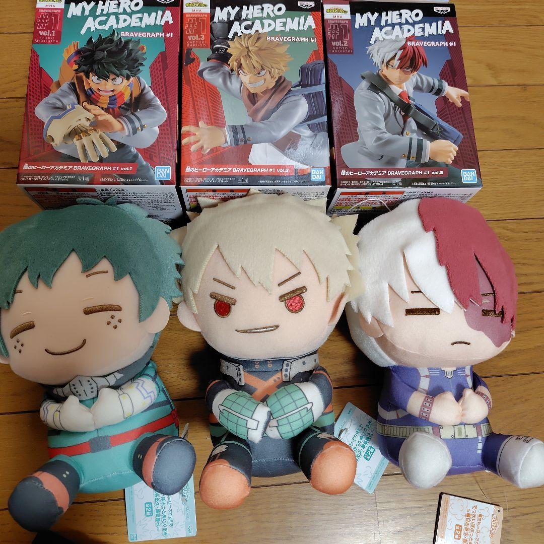 僕のヒーローアカデミア　フィギュア　ぬいぐるみ　緑谷出久　爆豪勝己　轟焦凍