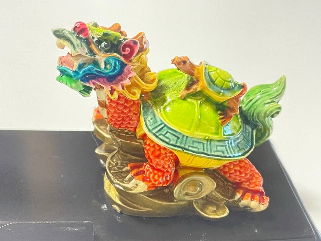 未使用保管品台湾お土産風水龍亀(ロングイ)置物