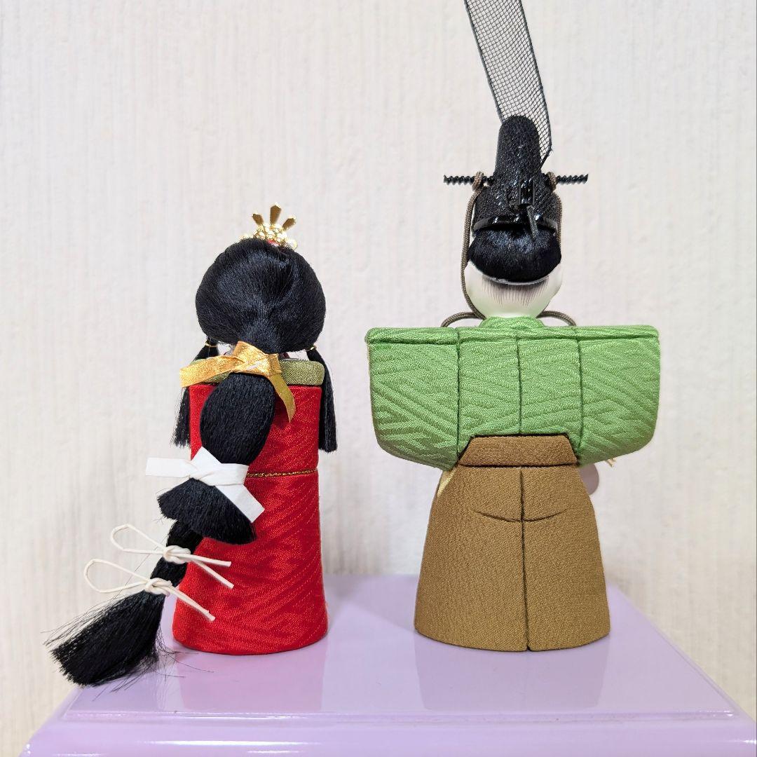 草園 立雛 木目込み 雛人形 収納箱付き ひな祭り ミニ コンパクト 小さい