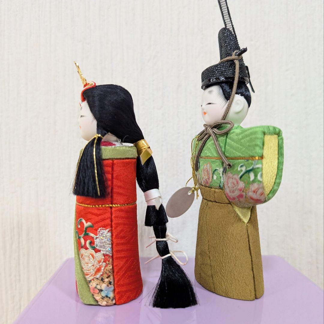 草園 立雛 木目込み 雛人形 収納箱付き ひな祭り ミニ コンパクト 小さい