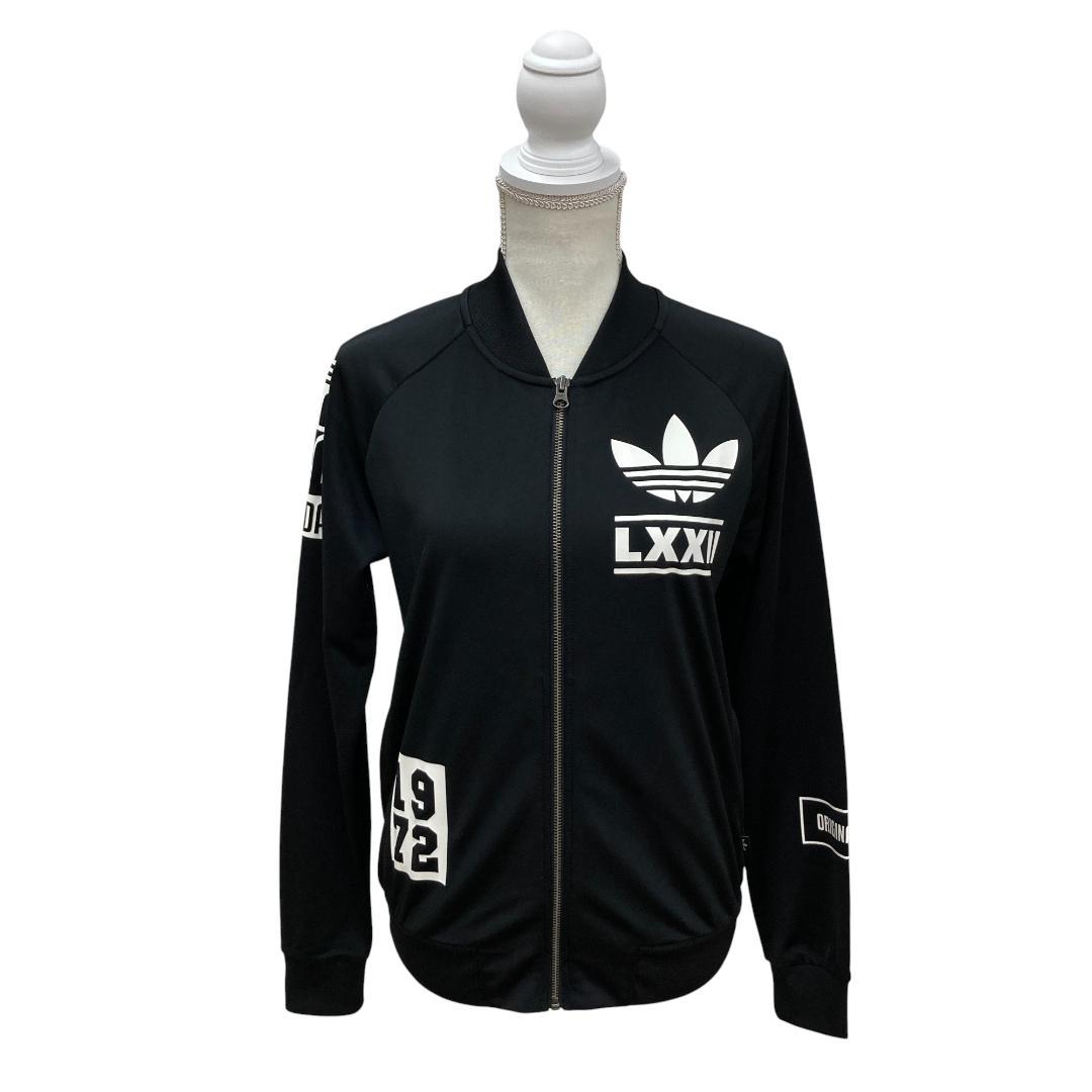 adidas アディダス トラックジャケット　黒 長袖 ジャージ S