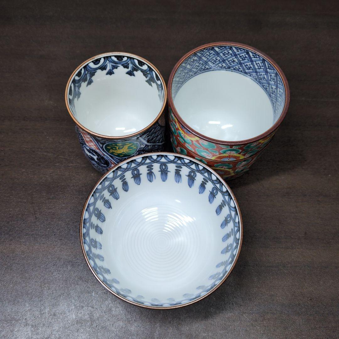 平安 壹楽 造 色絵 食器セット