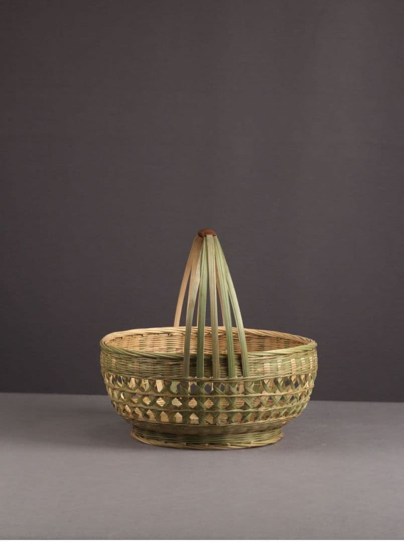 竹細工 極上品かご 収納 手作工芸品 市場かご 手提かご 買い物かご