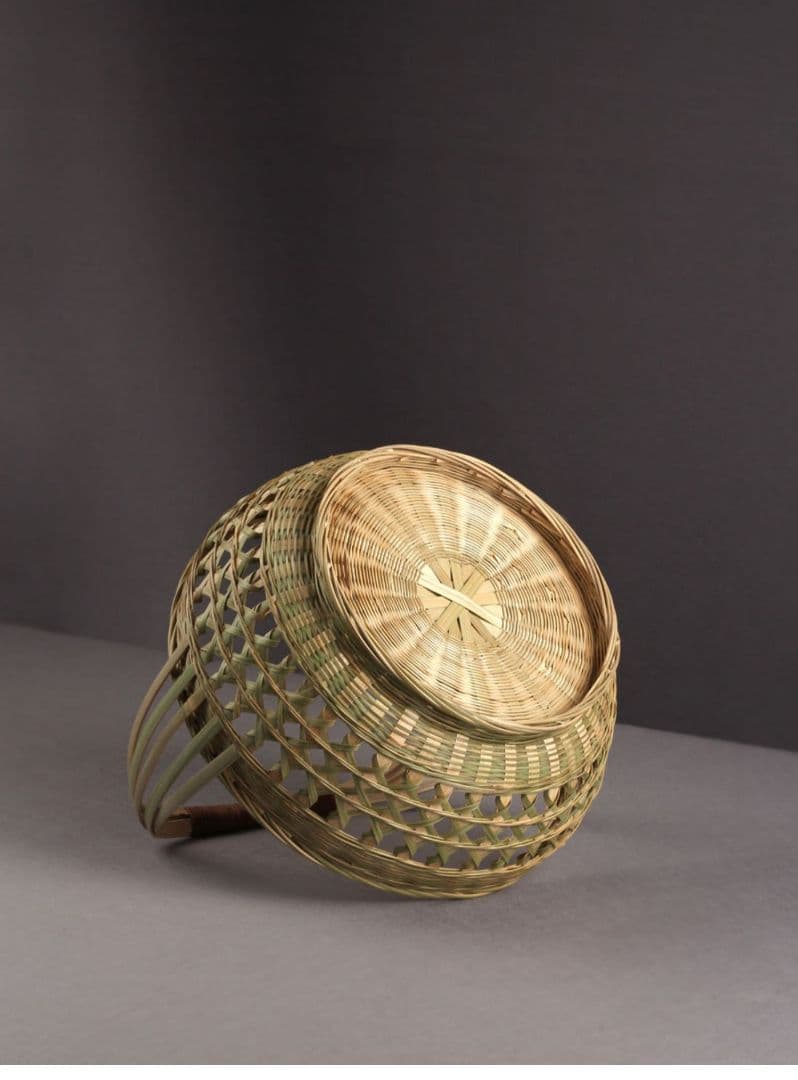 竹細工 極上品かご 収納 手作工芸品 市場かご 手提かご 買い物かご