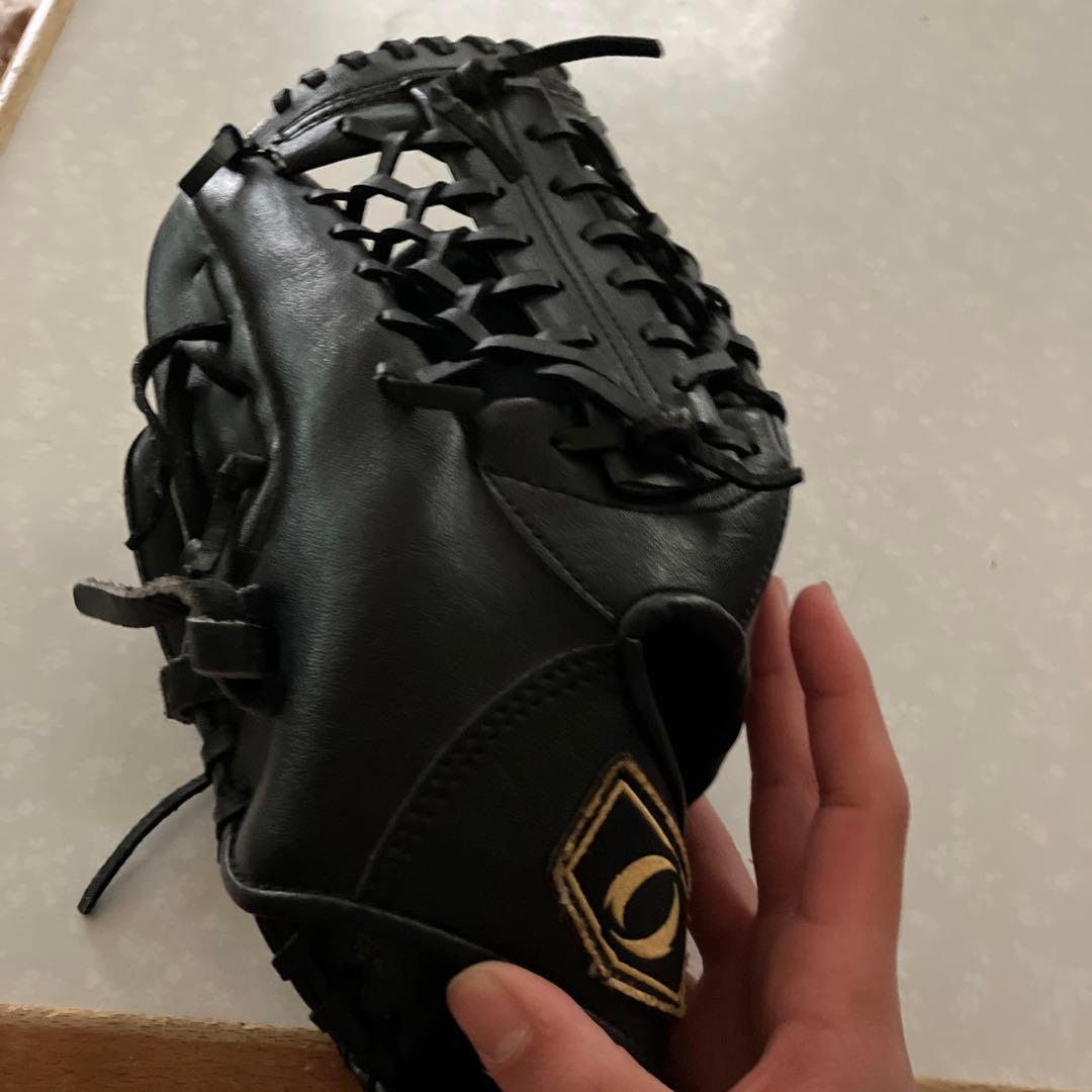 ブラックレザー軟式グローブ
