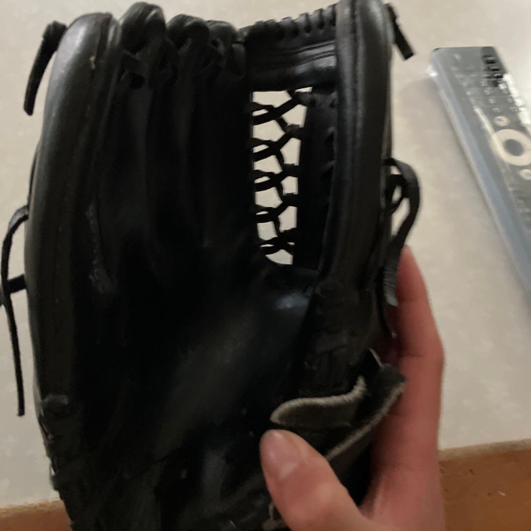 ブラックレザー軟式グローブ