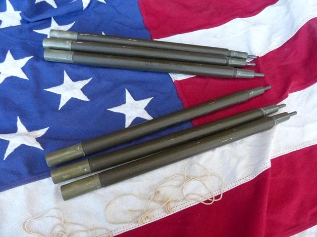 1968” 米軍実物 ナム戦 デッド!　テントポール　6本セット 軍幕 280