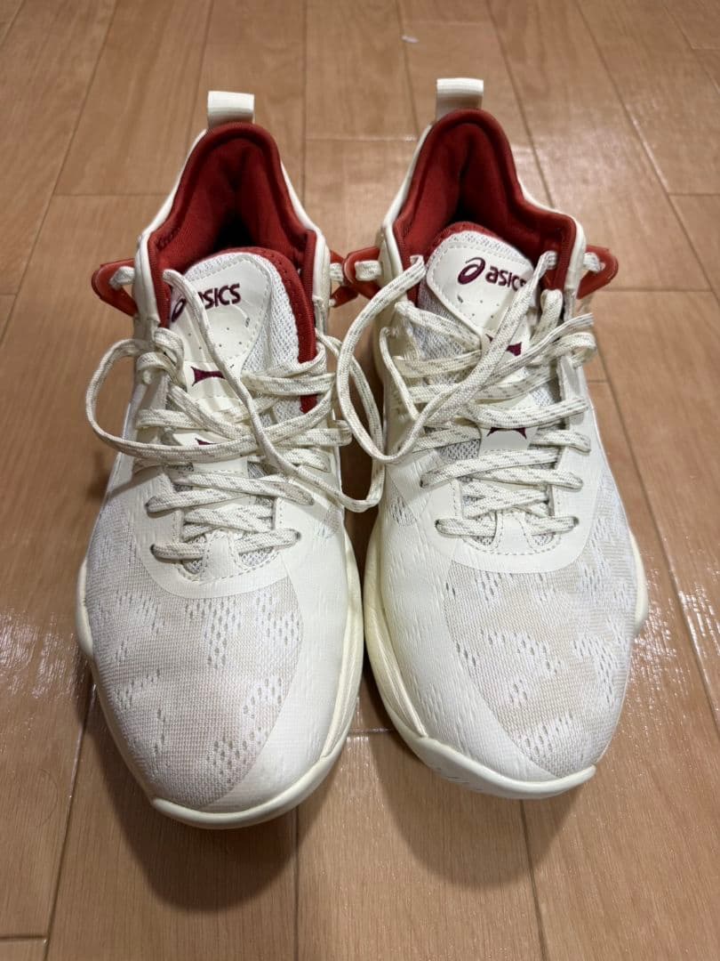 ASICS バスケットボールシューズ ホワイト/レッド
