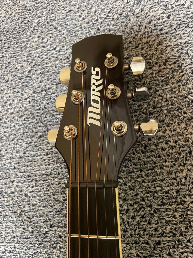 Morris エレアコ　アコギ　R-011 ダークブラウン ギターケース付き