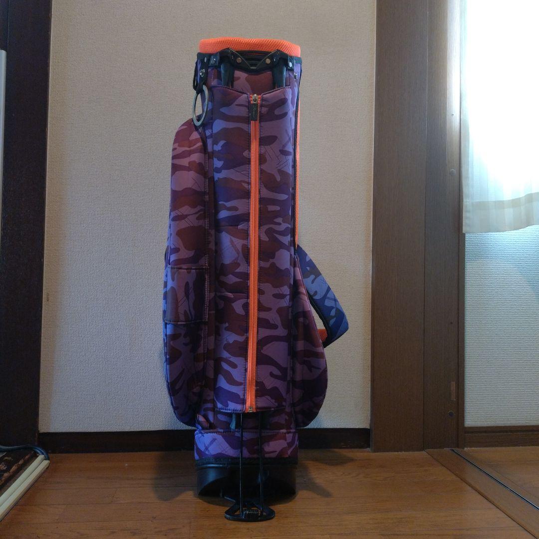 リビエラ…迷彩柄キャディバッグ（青×オレンジ）
