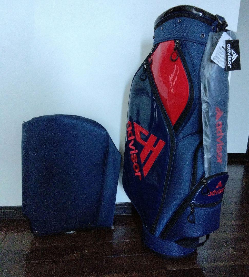 【新品】ゴルフキャディバッグ ADVISOR 　ADB25 ネイビー 9インチ