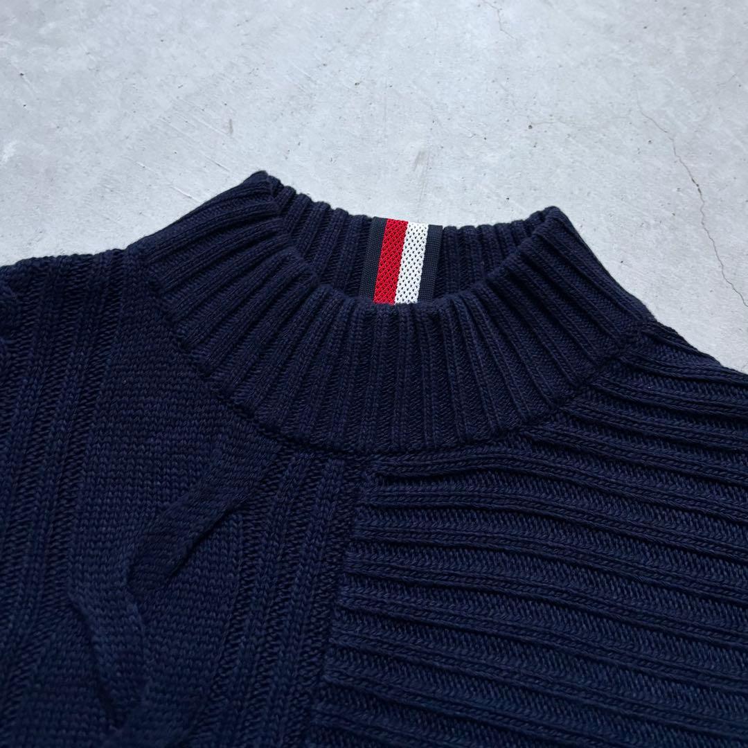   GOLF ハイネックニットセーター ロゴ刺繍 M